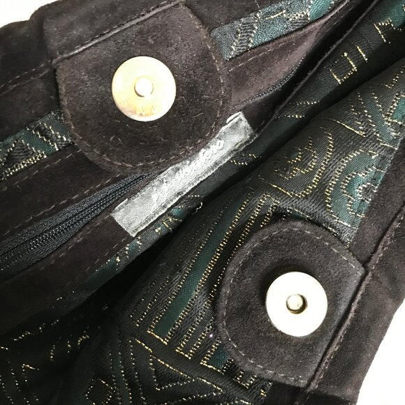 J.J. Winters Fringe Suede Black Boho Hippie Crossbody Shoulder Bag Braided Strap - Picture 11 of 14